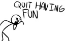 QUIT HAVING FUN