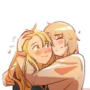 siblings hug