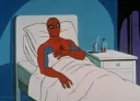 Spiderman in bed