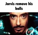 Jarvis remove his balls