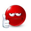 Joobi rouge avec pouce levé