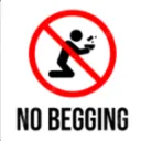 No begging