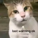 Last warning