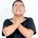 Chinese man choking himself