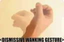 [dismissive wank]