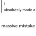 massive mistake