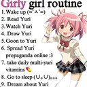 gurly girl routine