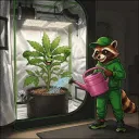 Raccoon Watering