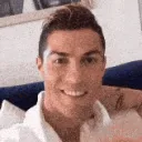 Ronaldo Drinking & Smiling