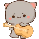 Cute Guitar Cat
