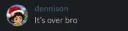 its over 