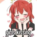 Girls kissing
