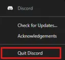 quit discord
