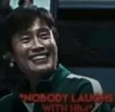 *nobody laughs with him*