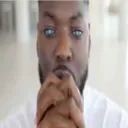 Blue eyed black man