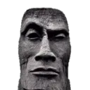 Moai raised eyebrow