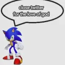 Get off twitter Sonic