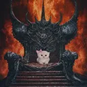 cat on throne
