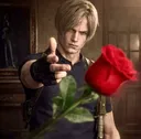 Leon giving flower