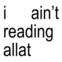 No Readin That