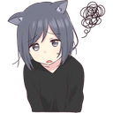 cat girl sigh