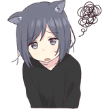 cat girl sigh