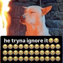 he tryna ignore it