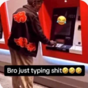 typing shit