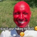 blushing