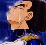 vegeta rain cry