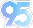 95 Degrees Sticker