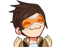 Tracer sonriendo