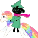 Ralsei on Unicorn