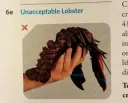 unacceptable lobster