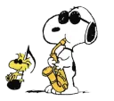cool sax cat snoopy