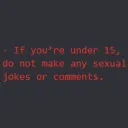 under 15 sexual comments 