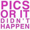 Pics Or It Didn't Happen