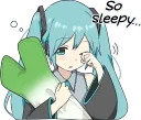 Miku Line Sleepy