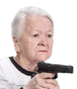 Granny with da glock