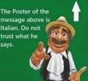 Don't trust italians