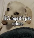 let's hope it's just a phase