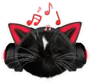 Felini Kitty Cat Music Notes