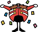 SAC Eggman throwing confetti